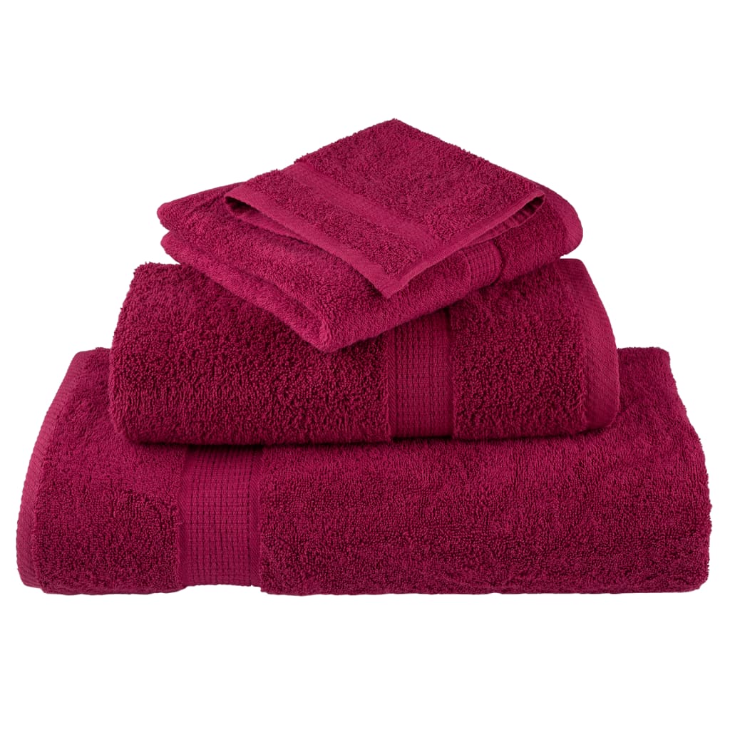 Premium Duschtücher SOLUND 10 Stk. Bordeaux 70x140 cm 600 g/qm