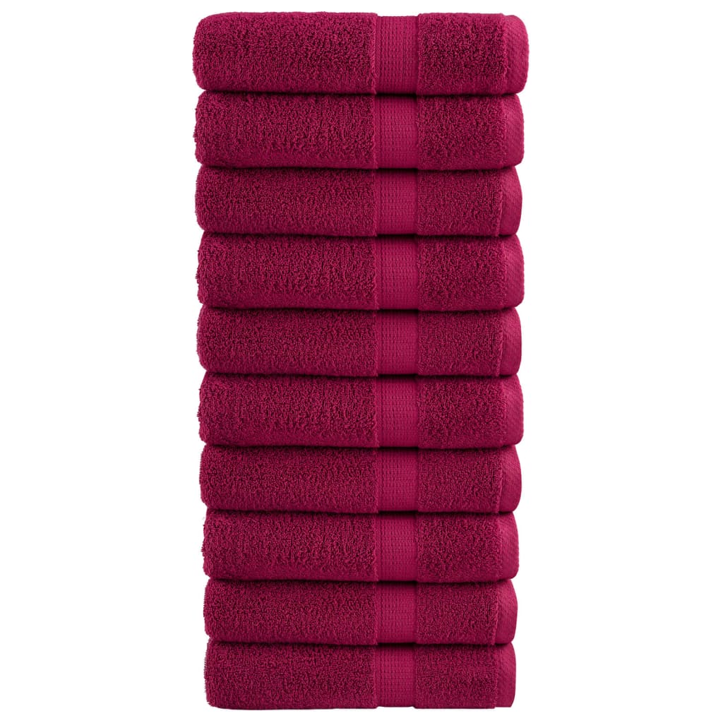 Premium Badetücher SOLUND 10 Stk. Bordeaux 100x150 cm 600 g/m²