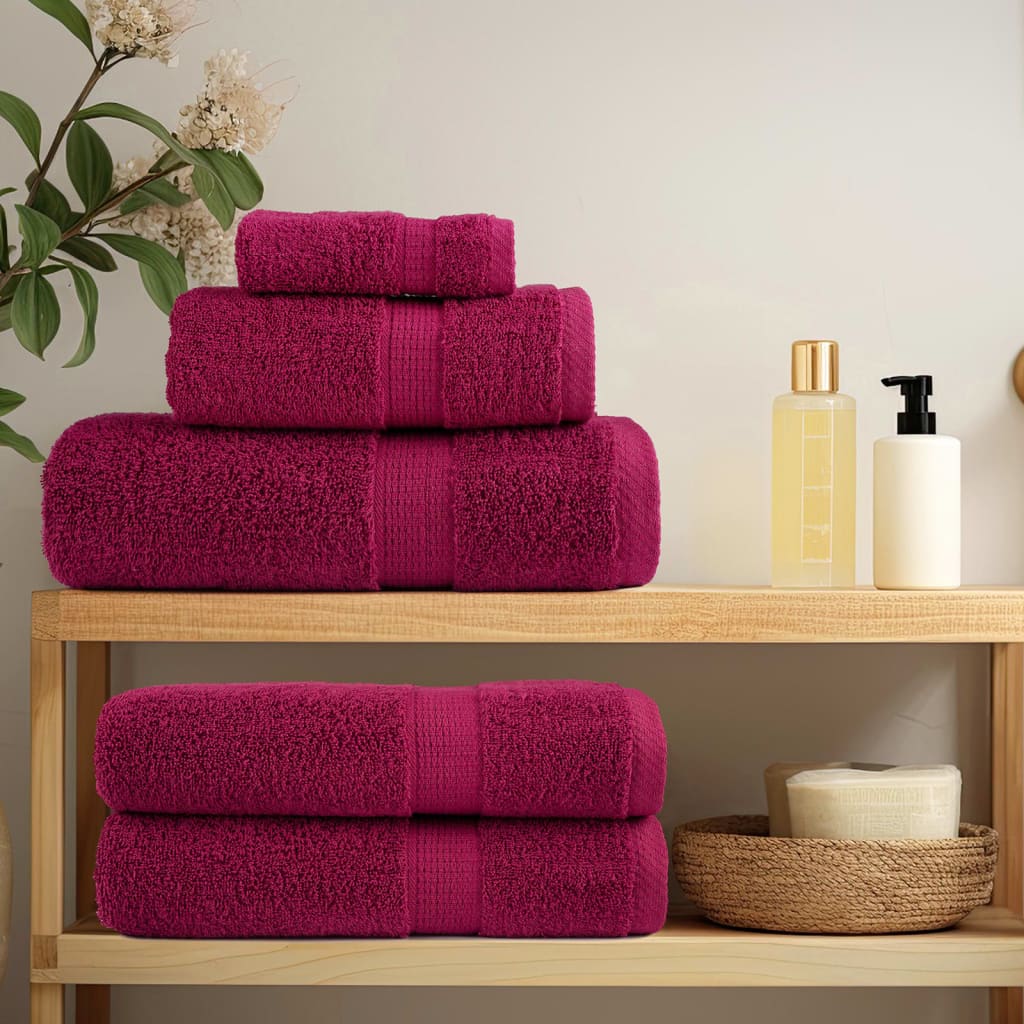 Premium Handtücher SOLUND 10 Stk. Bordeaux 100x200 cm 600 g/m²