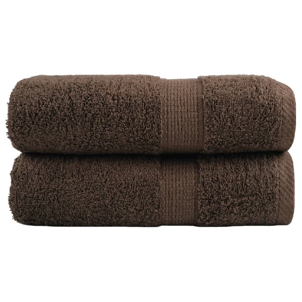 Premium-Waschtücher SOLUND 2 Stk. Braun 30x30 cm 600 g/m²
