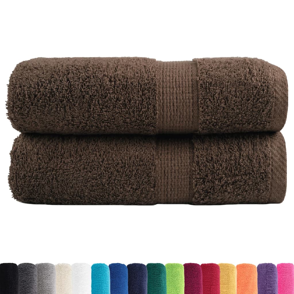 Premium-Waschtücher SOLUND 2 Stk. Braun 30x30 cm 600 g/m²