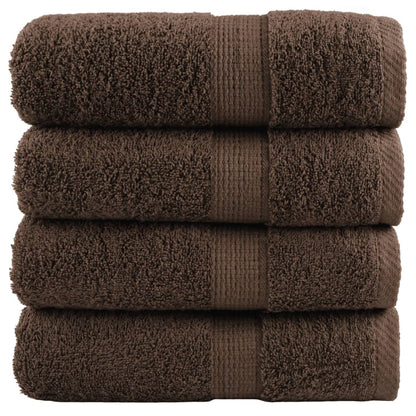 Premium-Waschtücher SOLUND 4 Stk. Braun 30x30 cm 600 g/m²