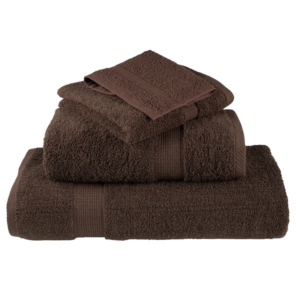 Premium Gästetücher SOLUND 10 Stk. Braun 30x50 cm 600 g/m²
