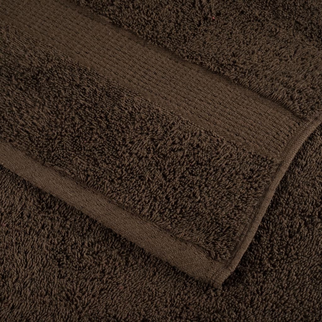 Premium Gästetücher SOLUND 10 Stk. Braun 30x50 cm 600 g/m²