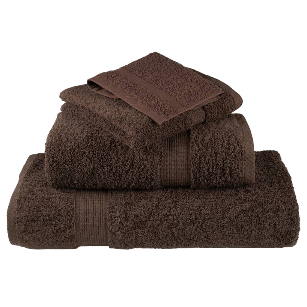 Premium Duschtücher SOLUND 10 Stk. Braun 70x140 cm 600 g/m²