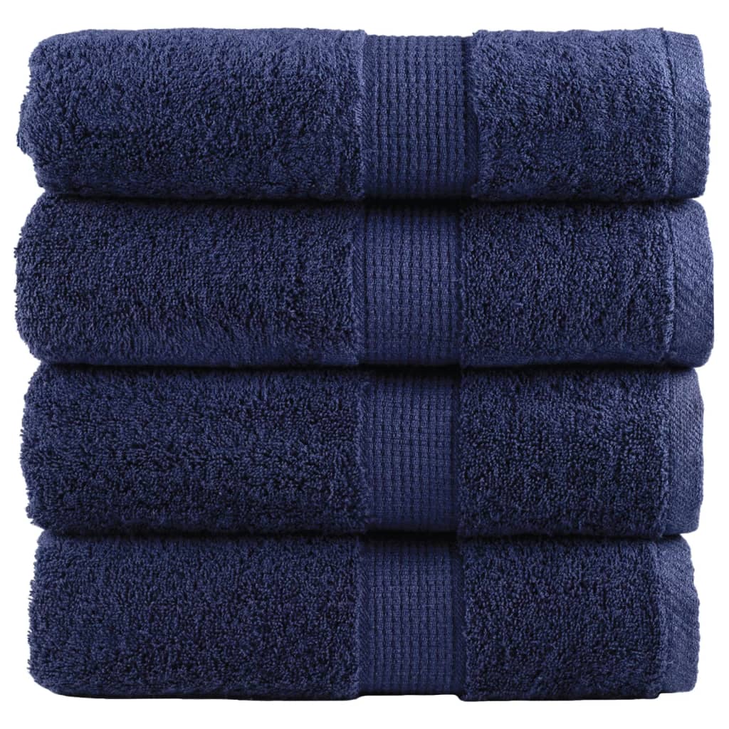 Premium-Waschtücher SOLUND 4 Stk. Marineblau 30x30 cm 600 g/m²