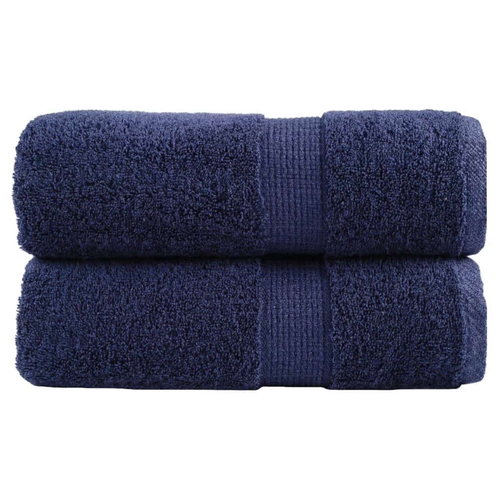 Premium Gästetücher SOLUND 2 Stk. Marineblau 30x50 cm 600 g/m²