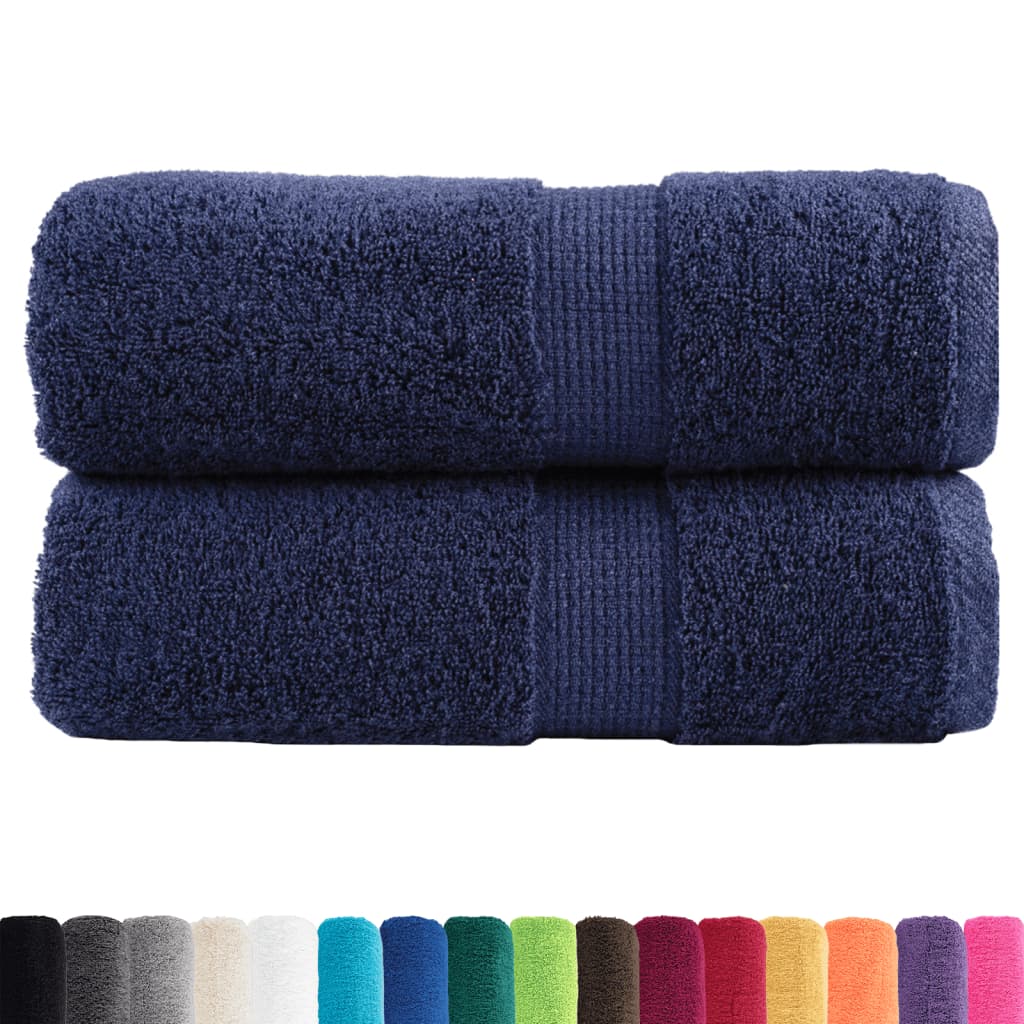 Premium Gästetücher SOLUND 2 Stk. Marineblau 30x50 cm 600 g/m²
