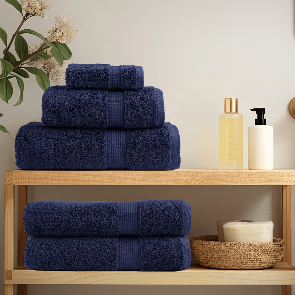Premium Gästetücher SOLUND 2 Stk. Marineblau 30x50 cm 600 g/m²