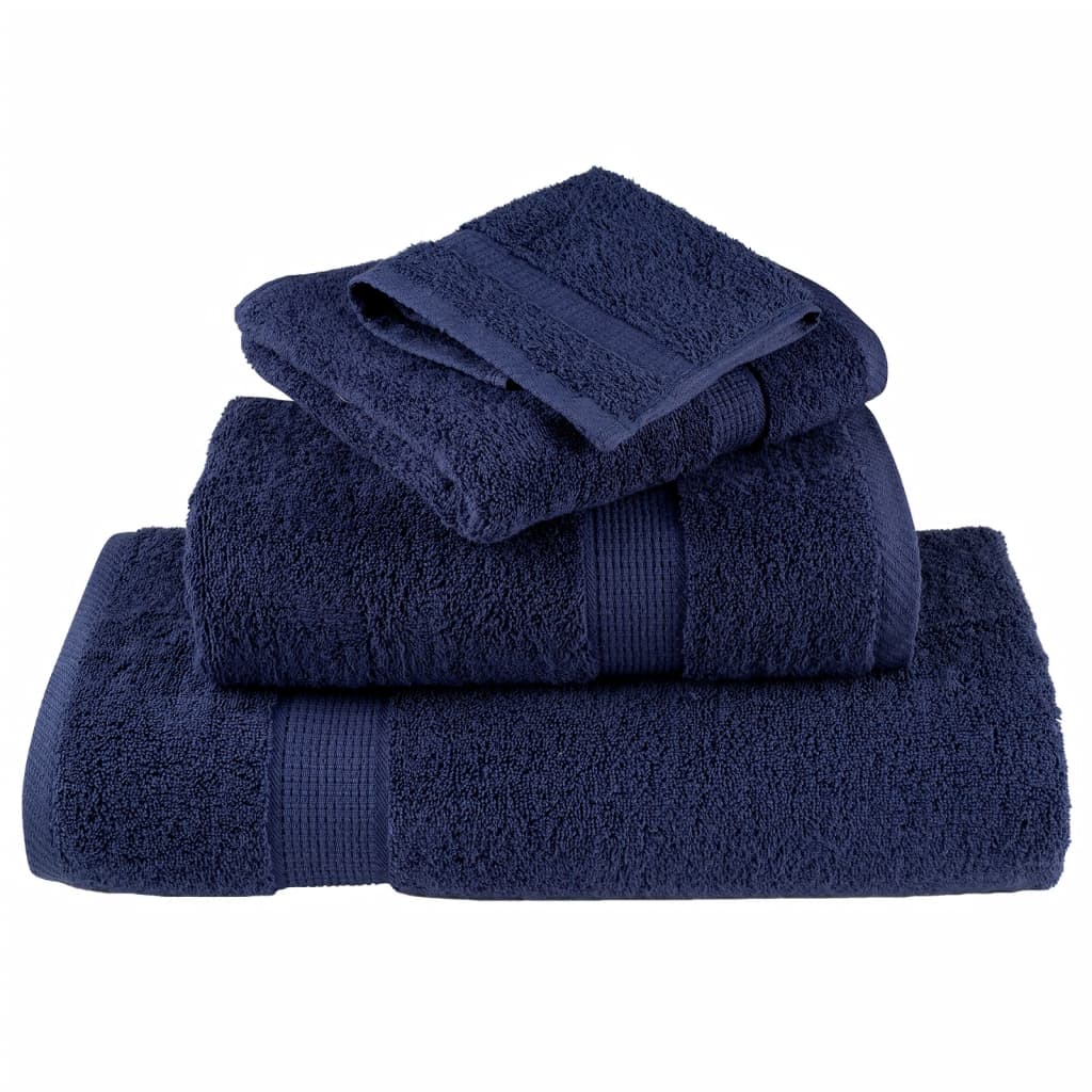 Premium Gästetücher SOLUND 10 Stk. Marineblau 30x50 cm 600 g/m²