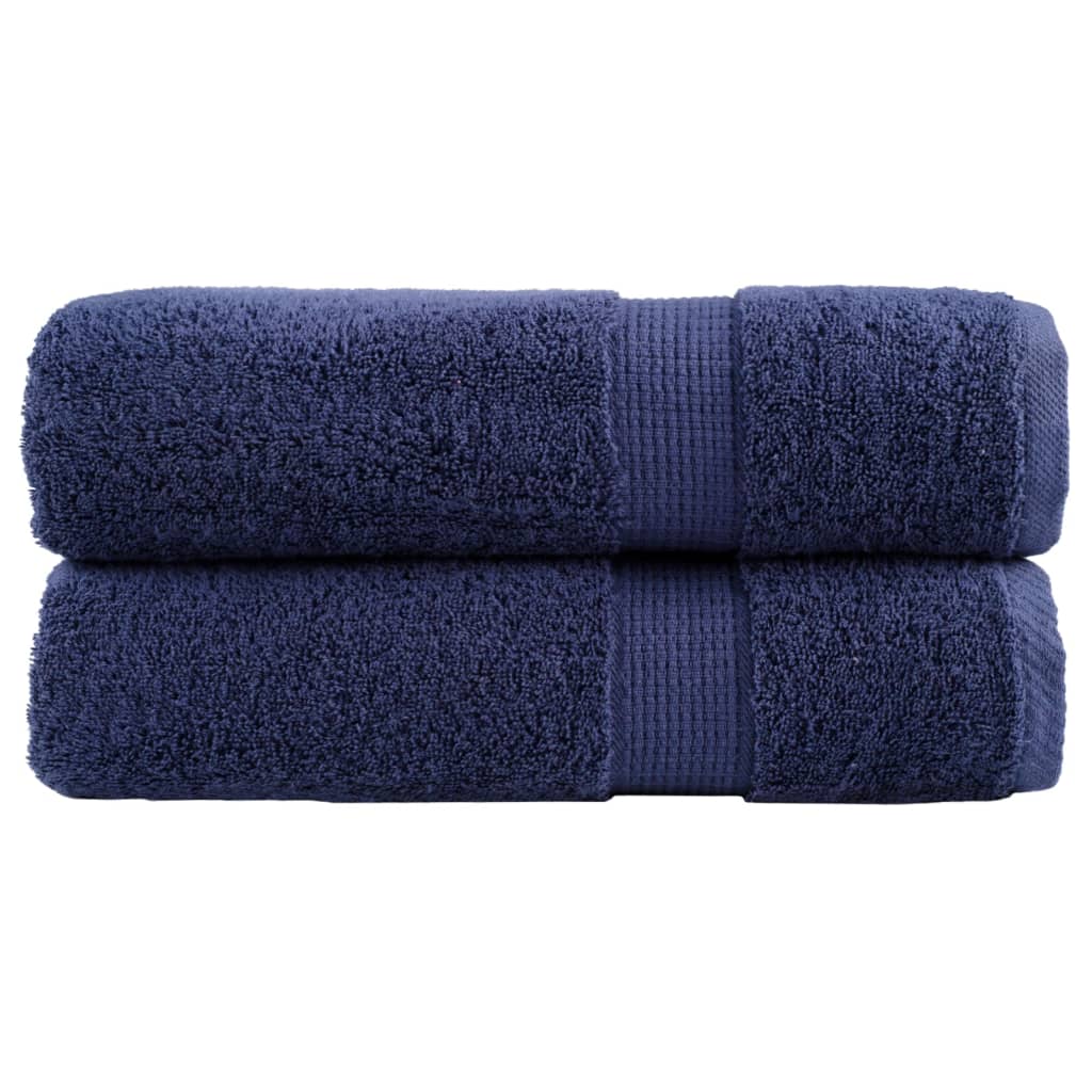 Premium Duschtücher SOLUND 2 Stk. Marineblau 70x140 cm 600 g/m²