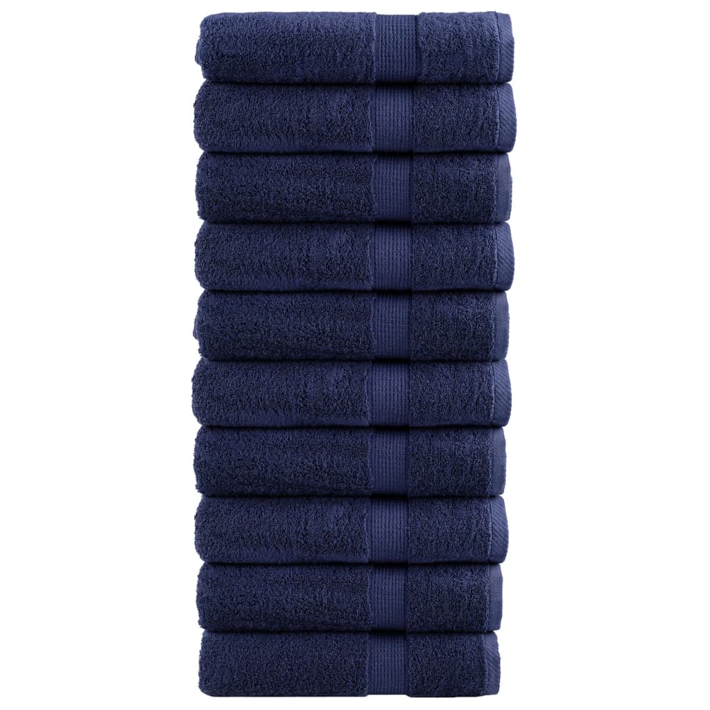 Premium Duschtücher SOLUND 10 Stk. Marineblau 70x140 cm 600 g/m²