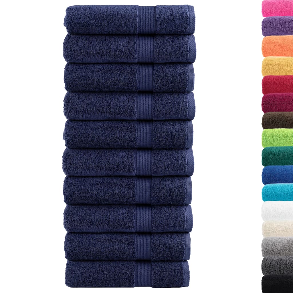 Premium Duschtücher SOLUND 10 Stk. Marineblau 70x140 cm 600 g/m²