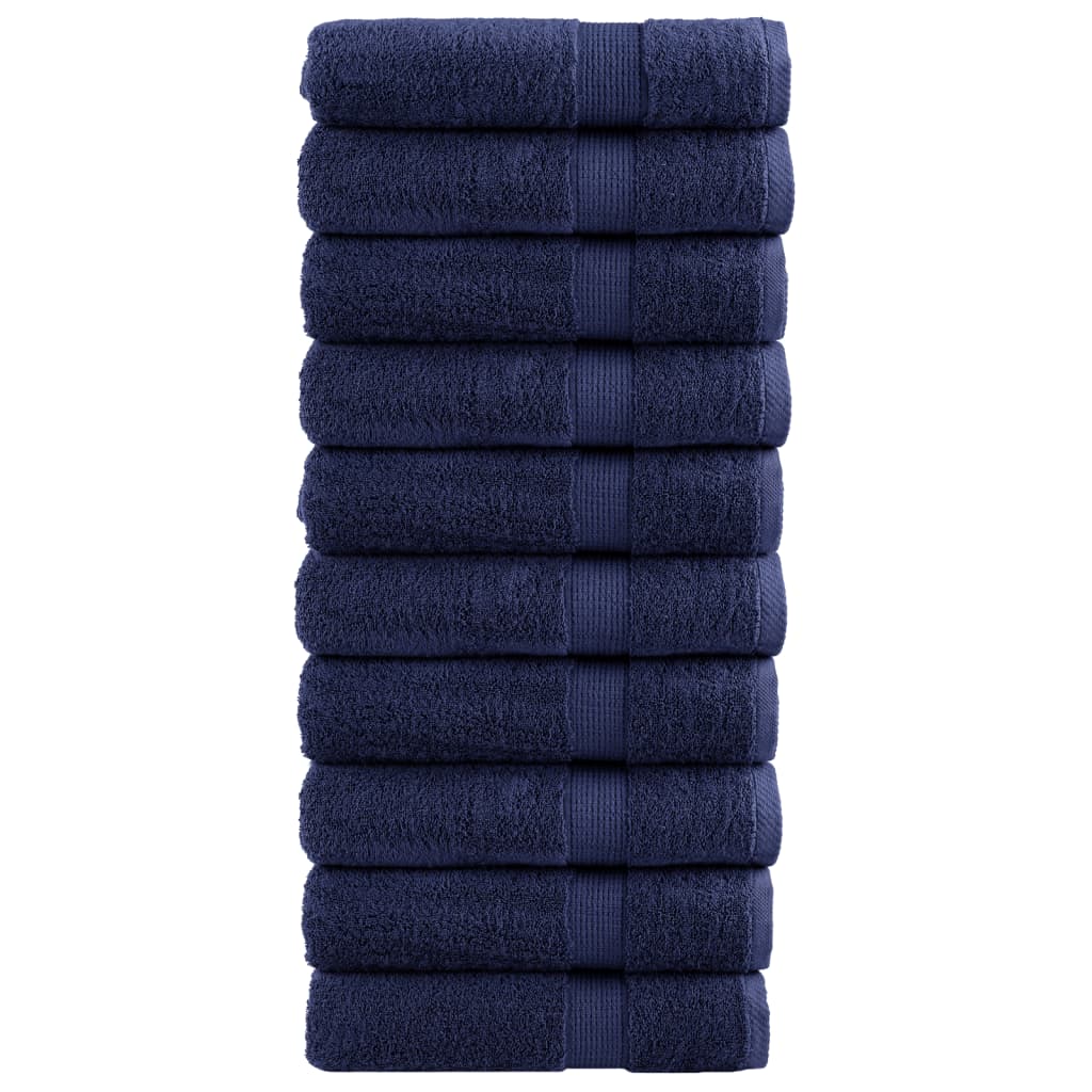 Premium Badetücher SOLUND 10 Stk. Marineblau 100x150 cm 600 g/m²