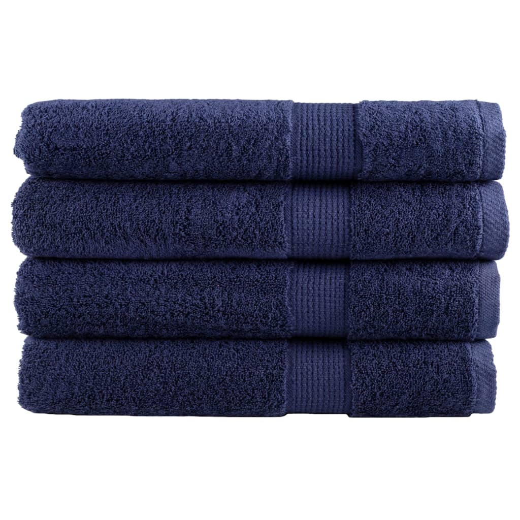 Premium Saunatücher SOLUND 4 Stk. Marineblau 80x200 cm 600 g/m²