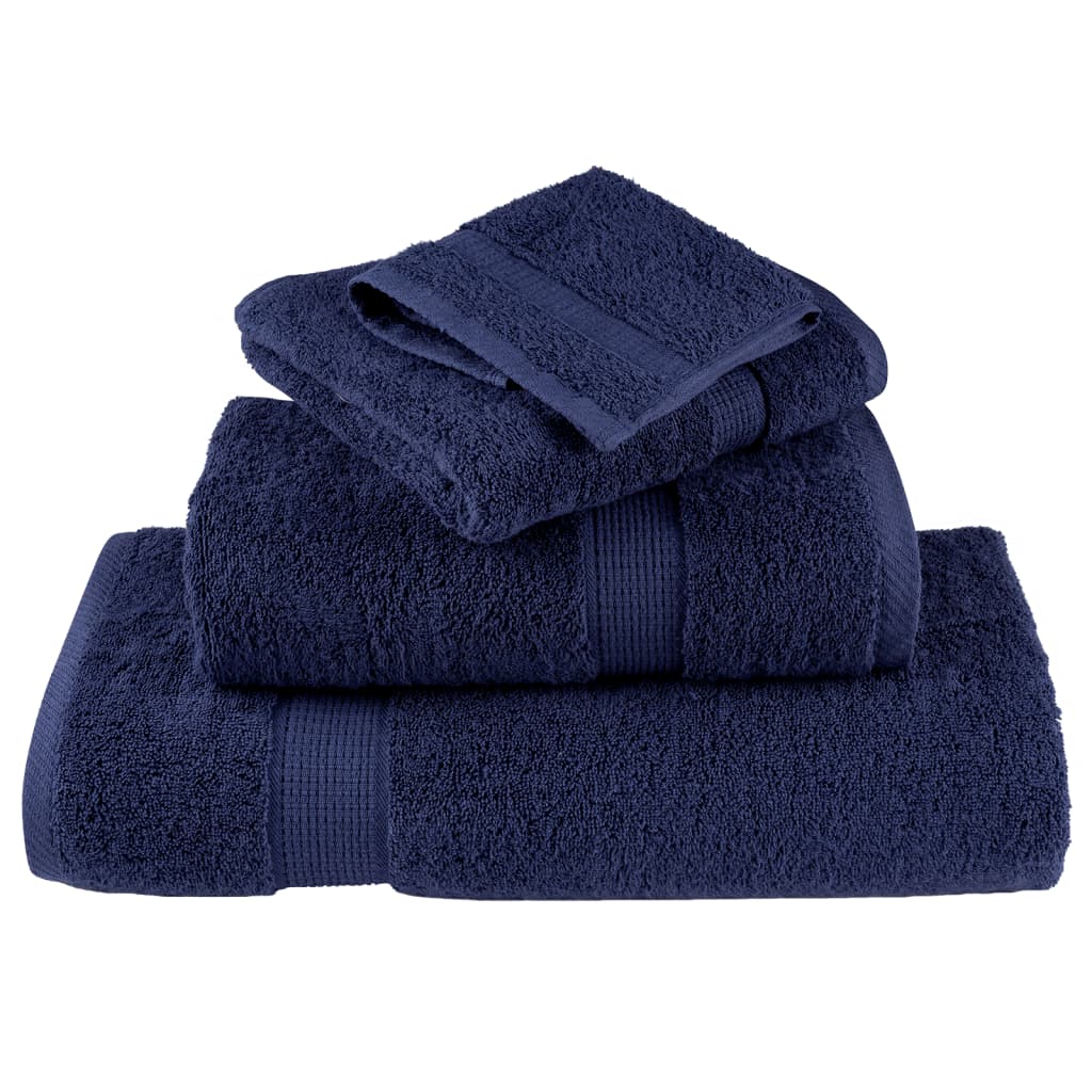 Premium Handtücher SOLUND 4 Stk. Marineblau 100x200 cm 600 g/m²