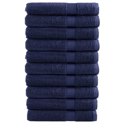 Premium Handtücher SOLUND 10 Stk. Marineblau 100x200 cm 600 g/m²