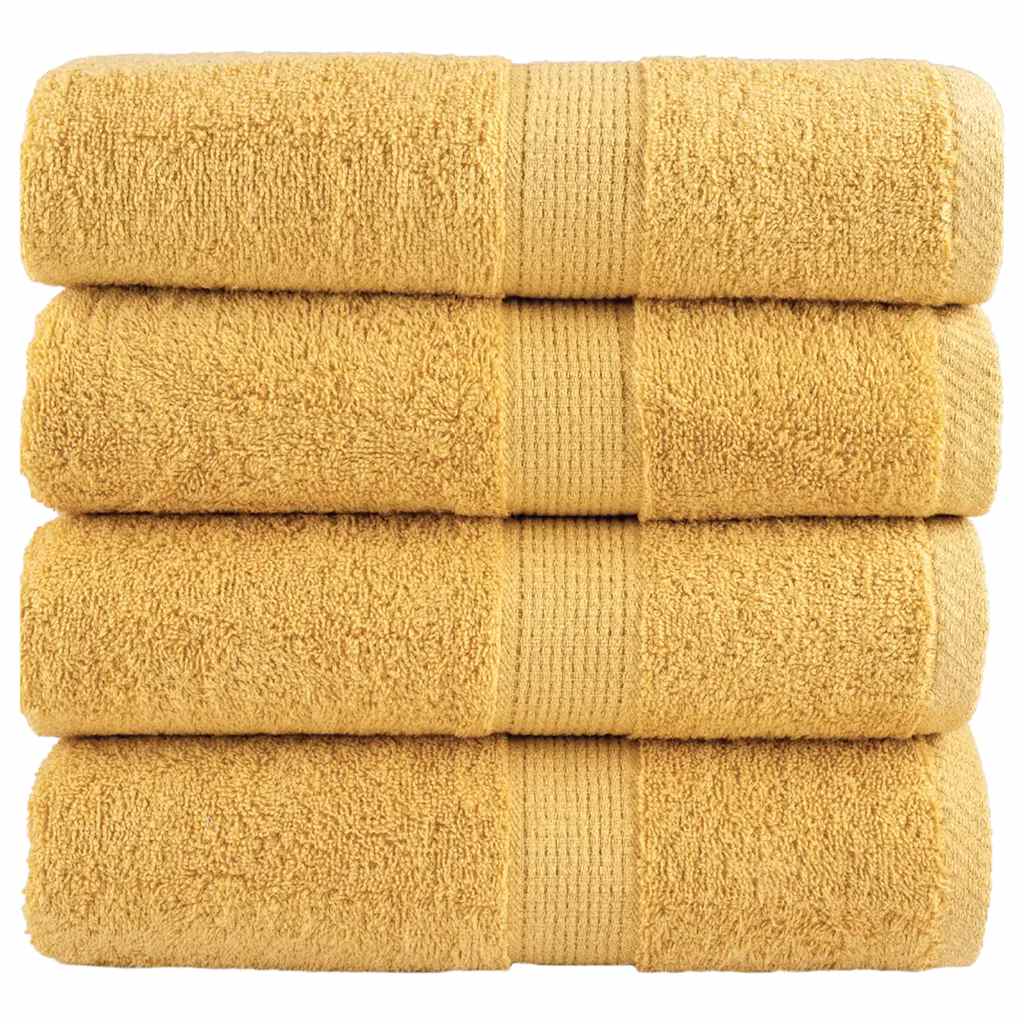 Premium-Waschtücher SOLUND 4 Stk. Gold 30x30 cm 600 g/m²