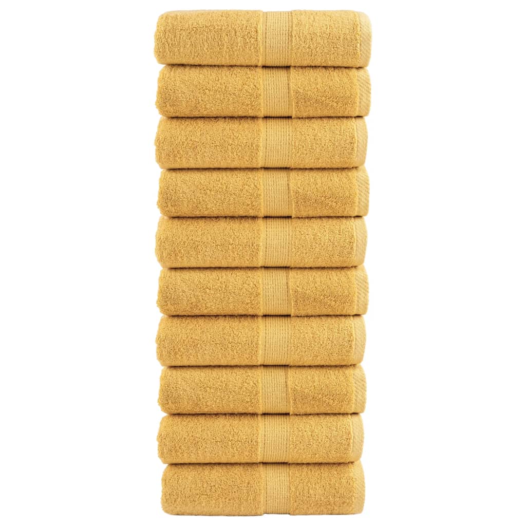 Premium-Waschtücher SOLUND 10 Stk. Gold 30x30 cm 600 g/m²