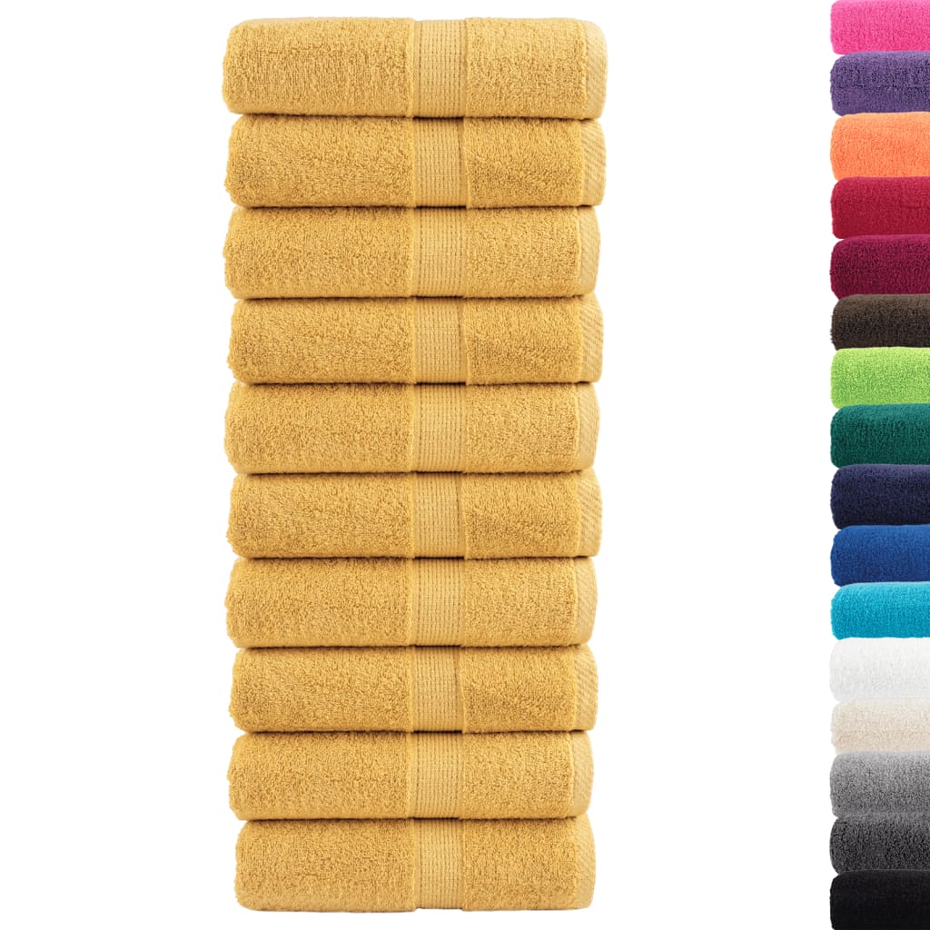 Premium-Waschtücher SOLUND 10 Stk. Gold 30x30 cm 600 g/m²