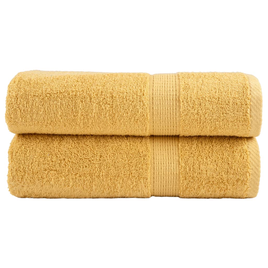 Premium Handtücher SOLUND 2 Stk. Gold 50x100 cm 600 g/m²