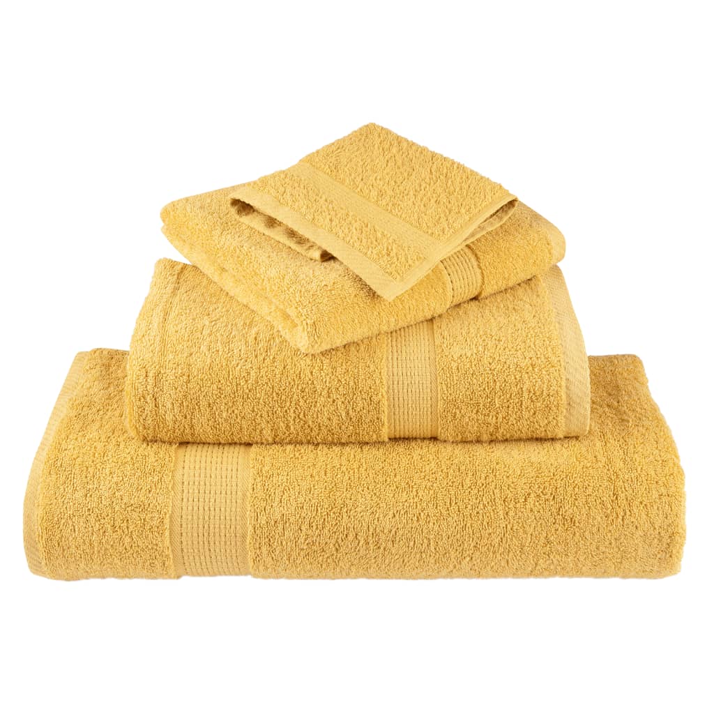 Premium Duschtücher SOLUND 10 Stk. Gold 70x140 cm 600 g/m²