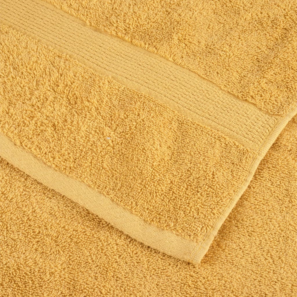 Premium Duschtücher SOLUND 10 Stk. Gold 70x140 cm 600 g/m²