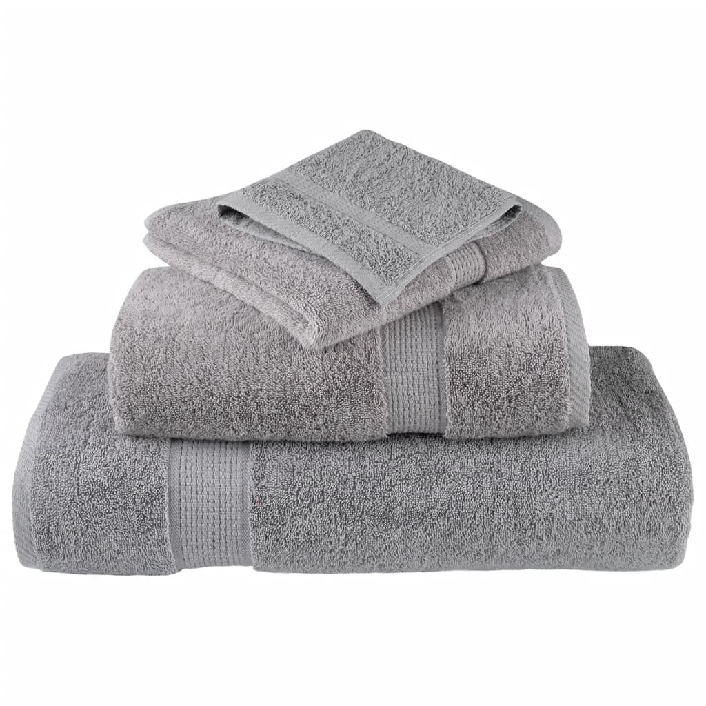 Premium Gästetücher SOLUND 10 Stk. Grau 30x50 cm 600 g/m²
