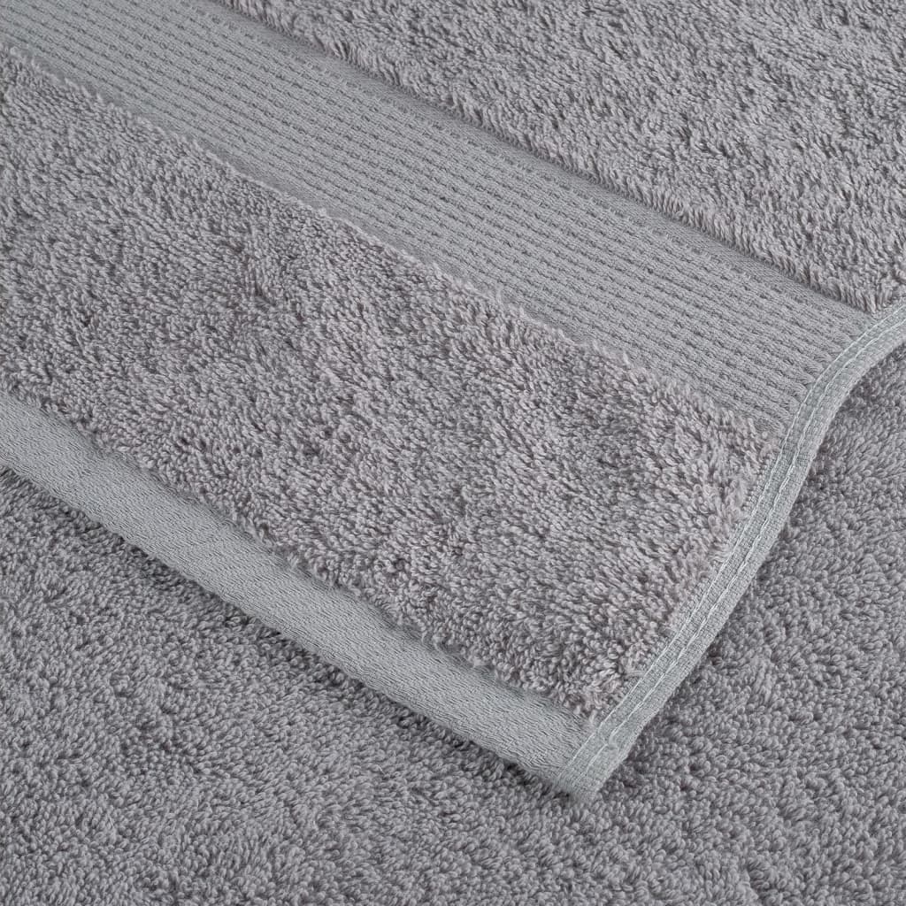 Premium Gästetücher SOLUND 10 Stk. Grau 30x50 cm 600 g/m²