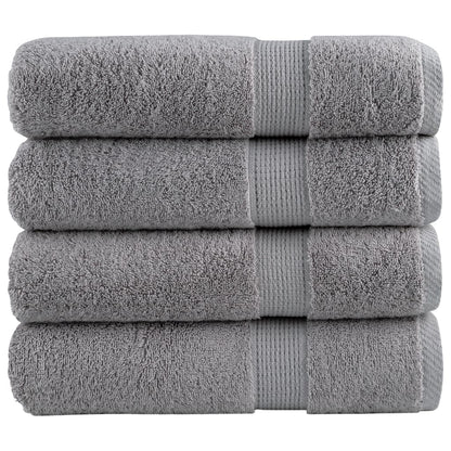 Premium Handtücher SOLUND 4 Stk. Grau 50x100 cm 600 g/m²