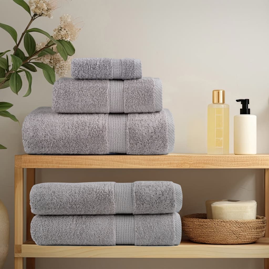 Premium Duschtücher SOLUND 10 Stk. Grau 70x140 cm 600 g/m²