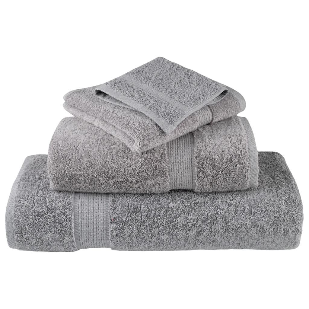 Premium Badetücher SOLUND 2 Stk. Grau 100x150 cm 600 g/m²