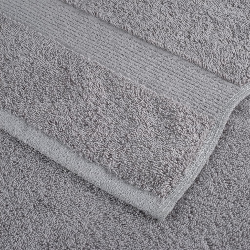 Premium Handtücher SOLUND 4 Stk. Grau 100x200 cm 600 g/m²
