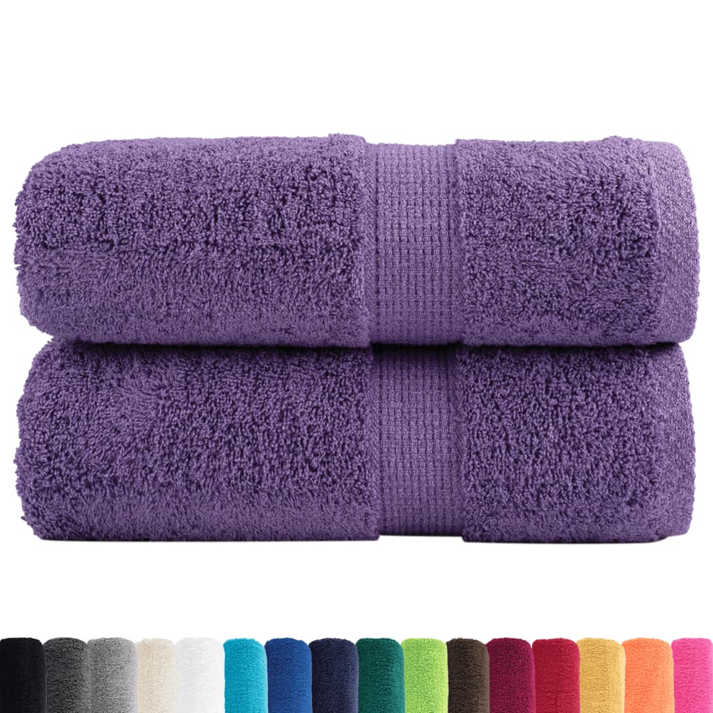 Premium Waschhandtücher SOLUND 2 Stück Lila 30x30 cm 600 g/m²