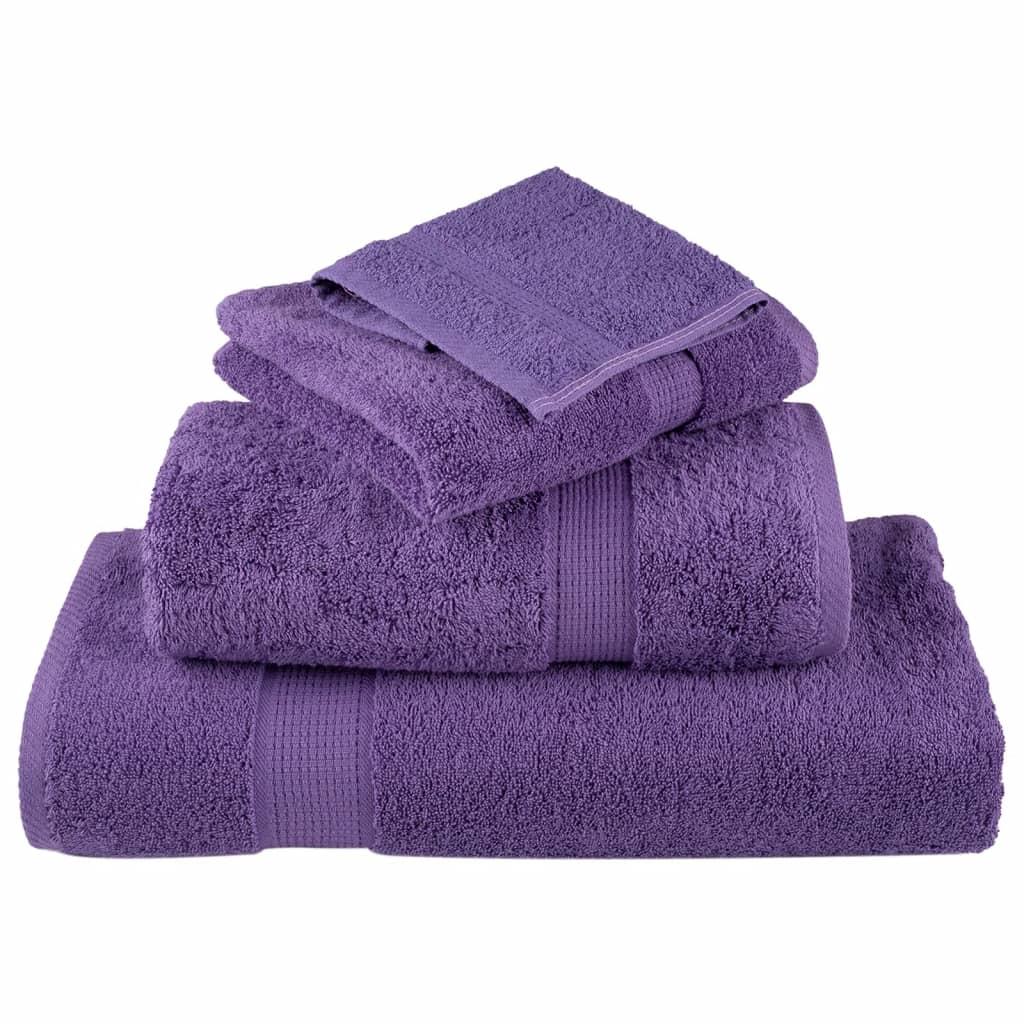 Premium Waschhandtücher SOLUND 10 Stück Lila 30x30 cm 600 g/m²