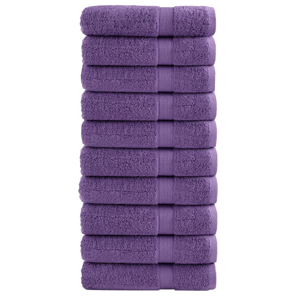 Premium Badetücher SOLUND 10 Stk. Lila 100x150 cm 600 g/m²