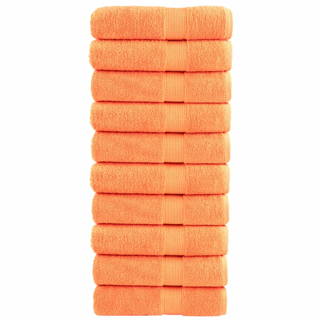 Premium Badetücher SOLUND 10 Stk. Orange 100x150 cm 600 g/m²