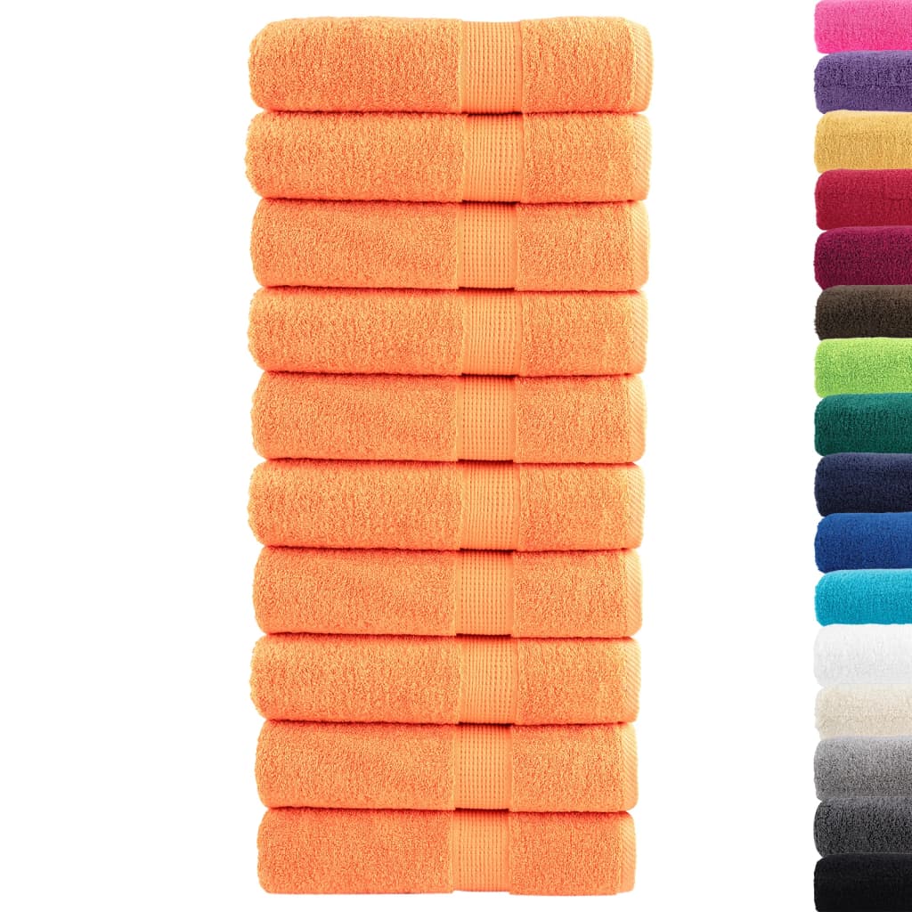 Premium Badetücher SOLUND 10 Stk. Orange 100x150 cm 600 g/m²
