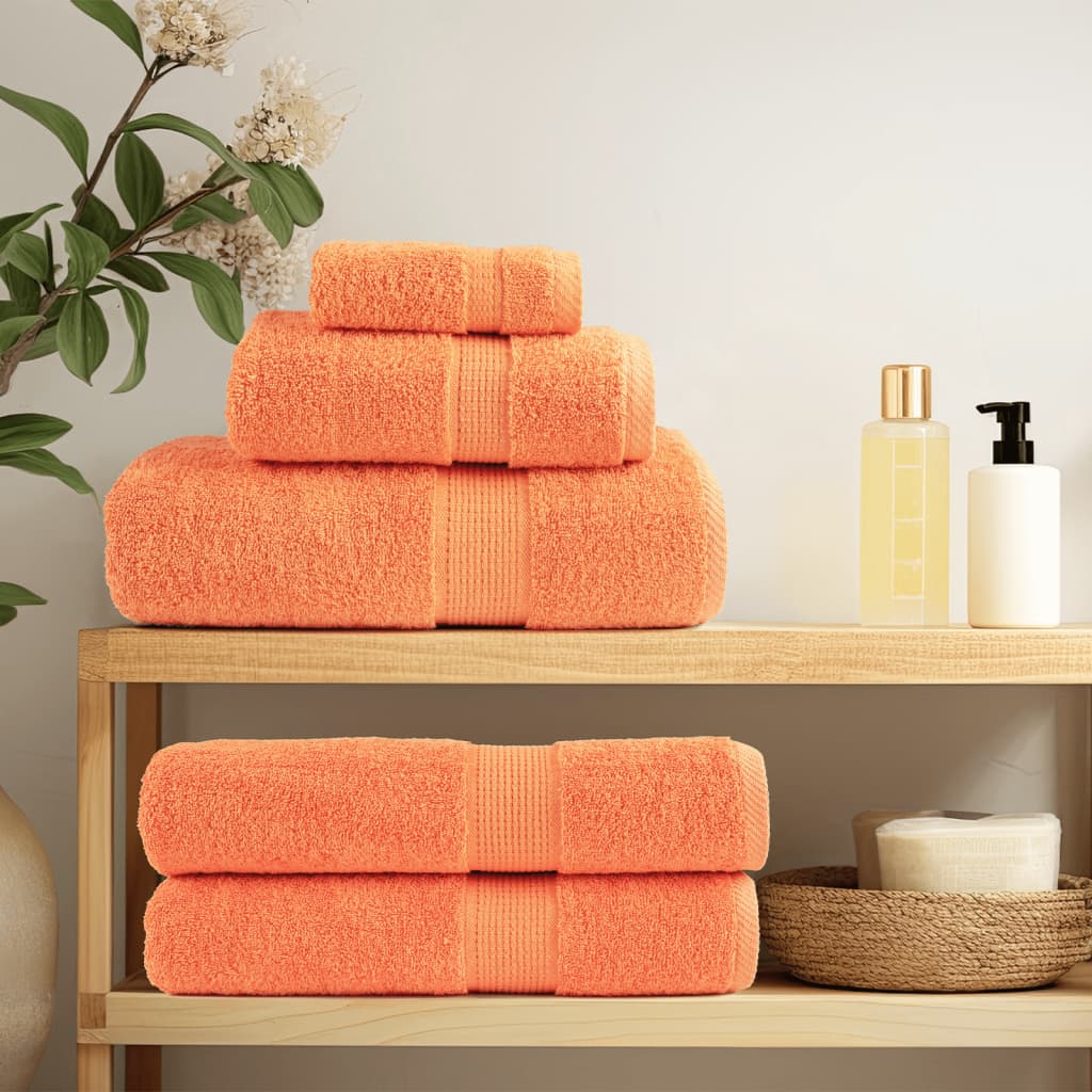 Premium Badetücher SOLUND 10 Stk. Orange 100x150 cm 600 g/m²