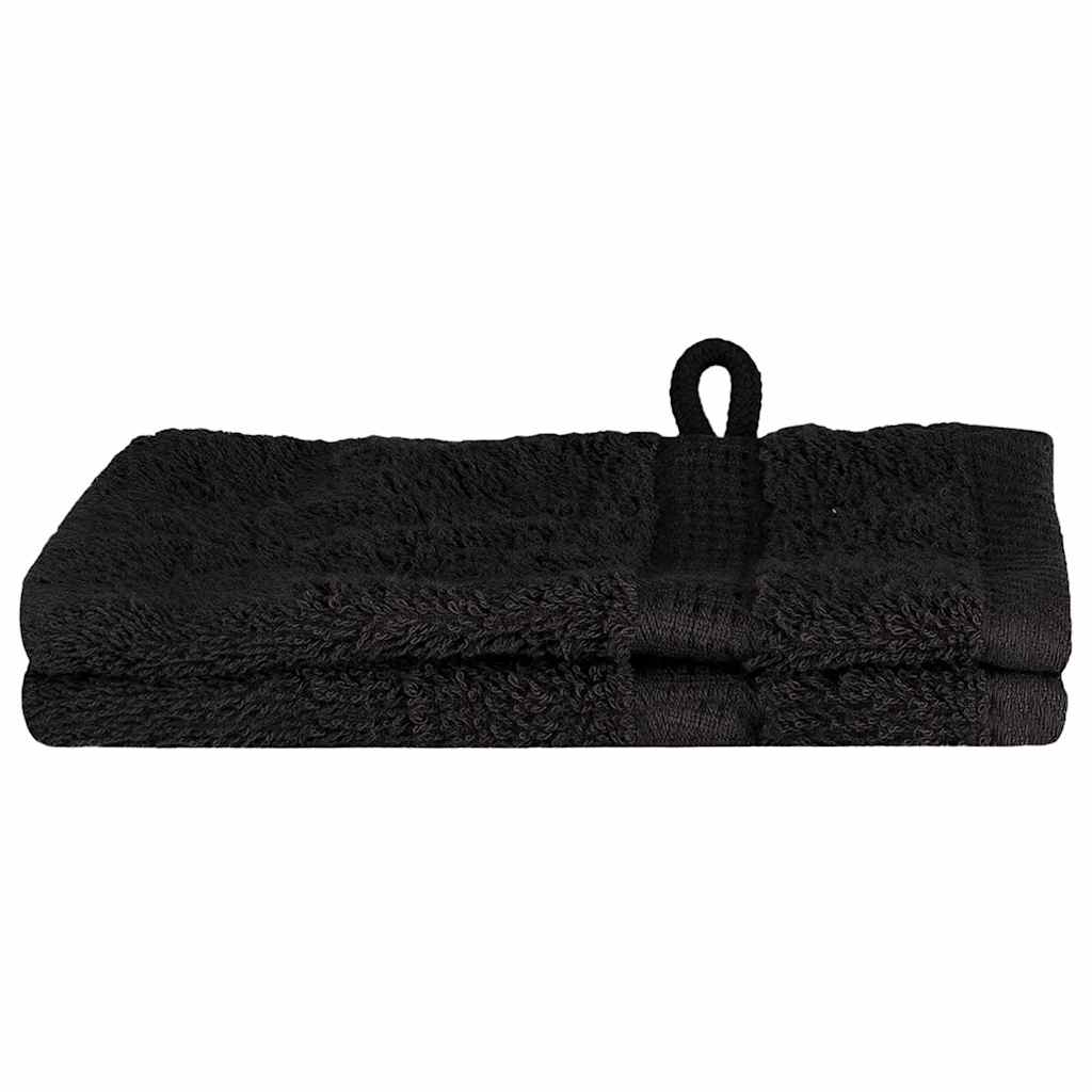 Gästetuch SOLUND 2 Stk. Schwarz 15 x 21 cm 550 gsm