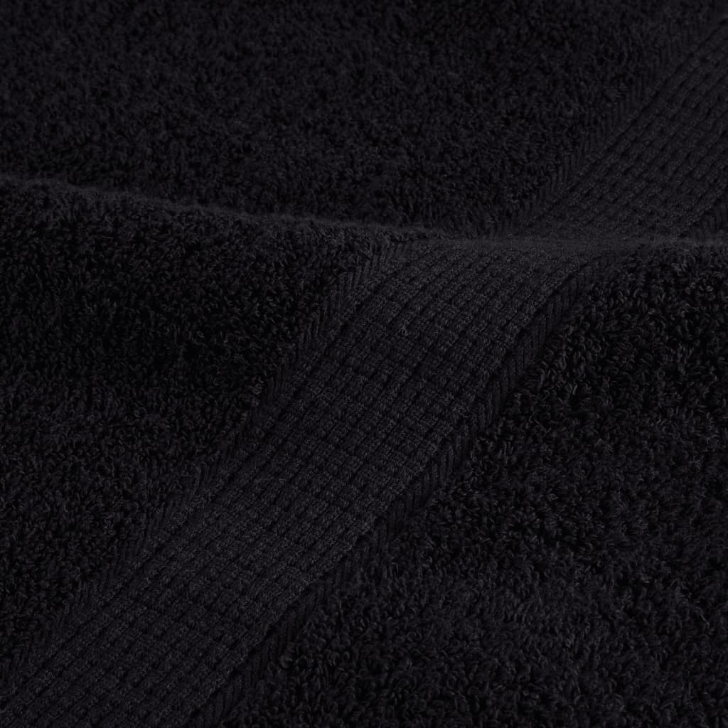 Premium-Gästetücher SOLUND 2 Stk. Schwarz 30x50 cm 600 g/m²