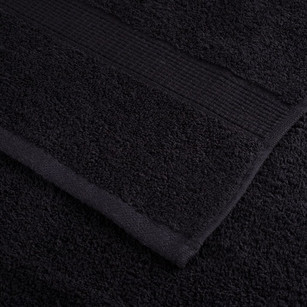 Premium-Gästetücher SOLUND 4 Stk. Schwarz 30x50 cm 600 g/m²