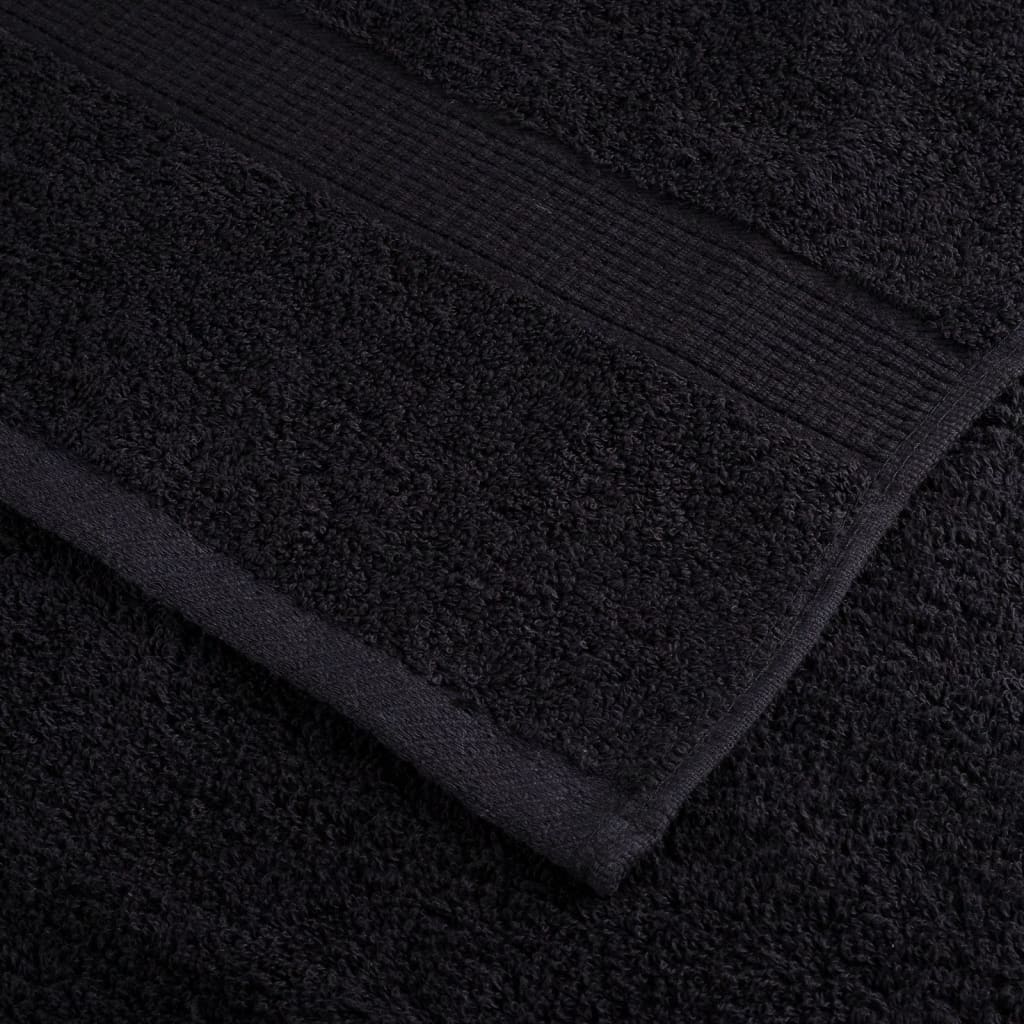 Premium-Gästetücher SOLUND 10 Stk. Schwarz 30x50 cm 600 g/m²