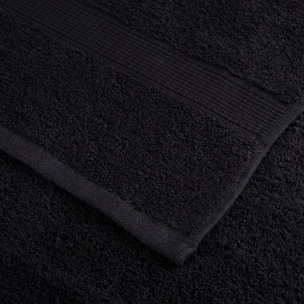 Premium Badetücher SOLUND 2 Stk. Schwarz 100x150 cm 600 g/m²