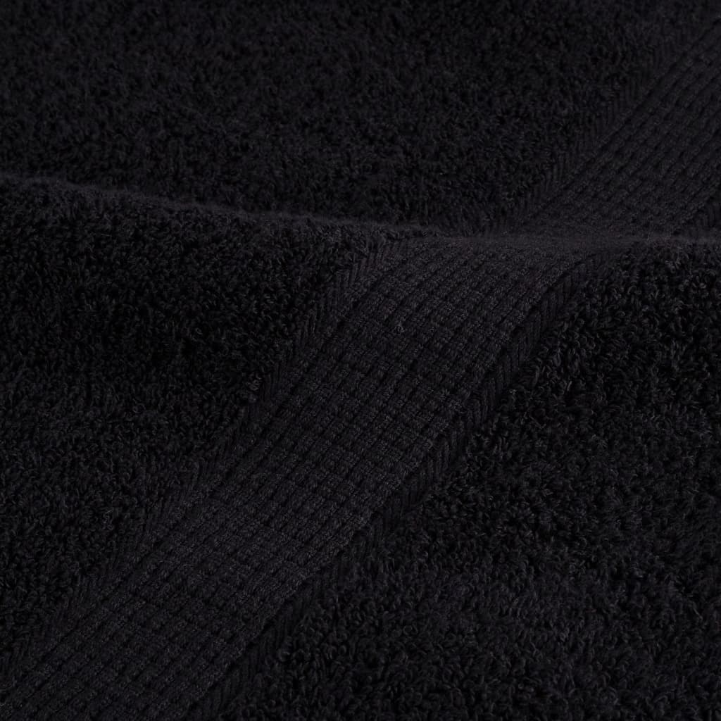 Premium Badetücher SOLUND 4 Stk. Schwarz 100x150 cm 600 g/m²