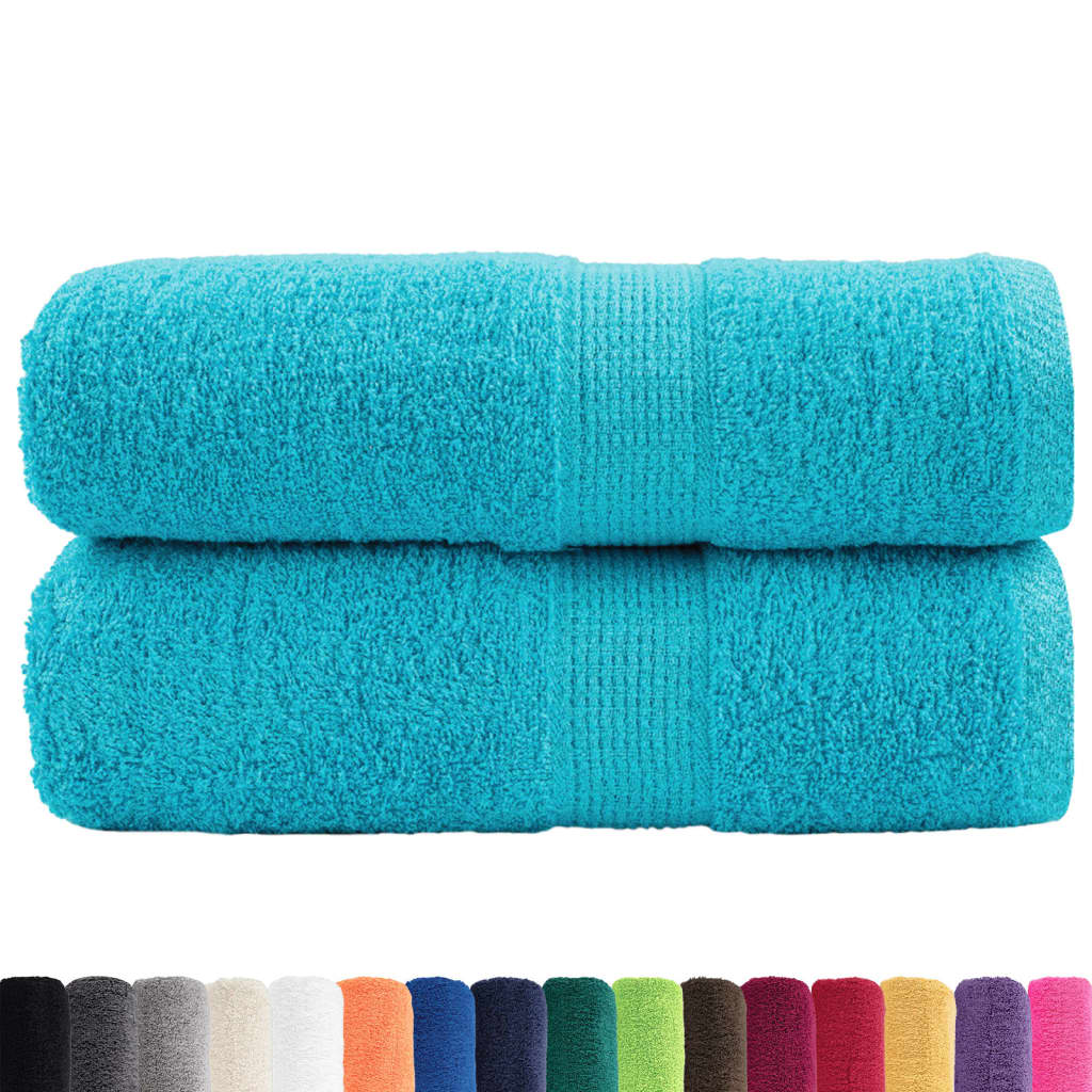 Premium Waschhandtücher SOLUND 2 Stück Türkis 30x30 cm 600 g/m²