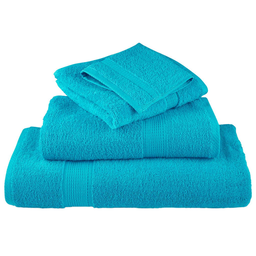 Premium Waschhandtücher SOLUND 2 Stück Türkis 30x30 cm 600 g/m²