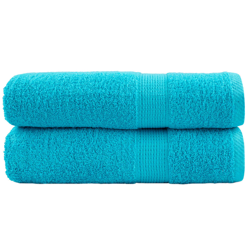Premium-Handtücher SOLUND 2 Stk. Türkis 50x100 cm 600 g/m²