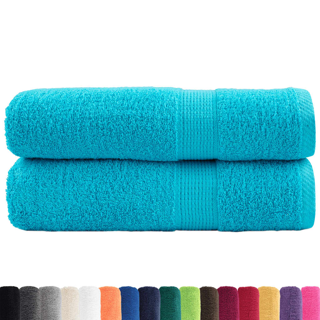 Premium-Handtücher SOLUND 2 Stk. Türkis 50x100 cm 600 g/m²