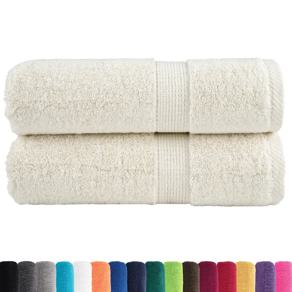 Premium Waschhandtücher SOLUND 2 Stück Creme 30x30 cm 600 g/m²